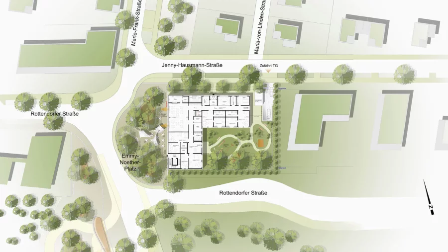 Plan Neubau Kindertagesstätte und ambulant betreutes Wohnen Würzburg 05